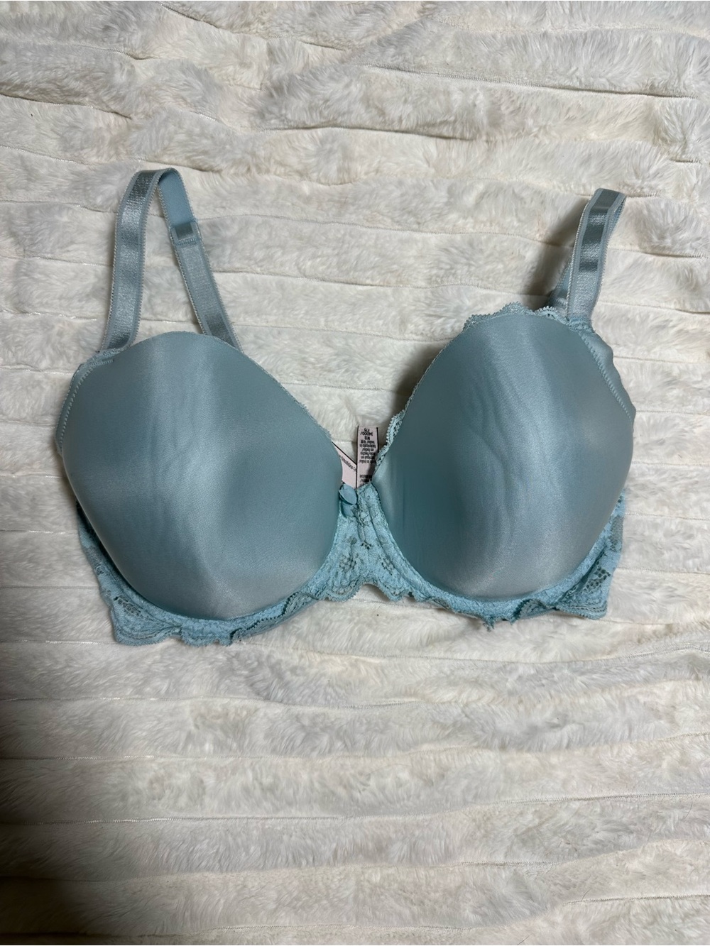 Victoria’s Secret Blue Lace Push Up Bra 34DDD Underwire